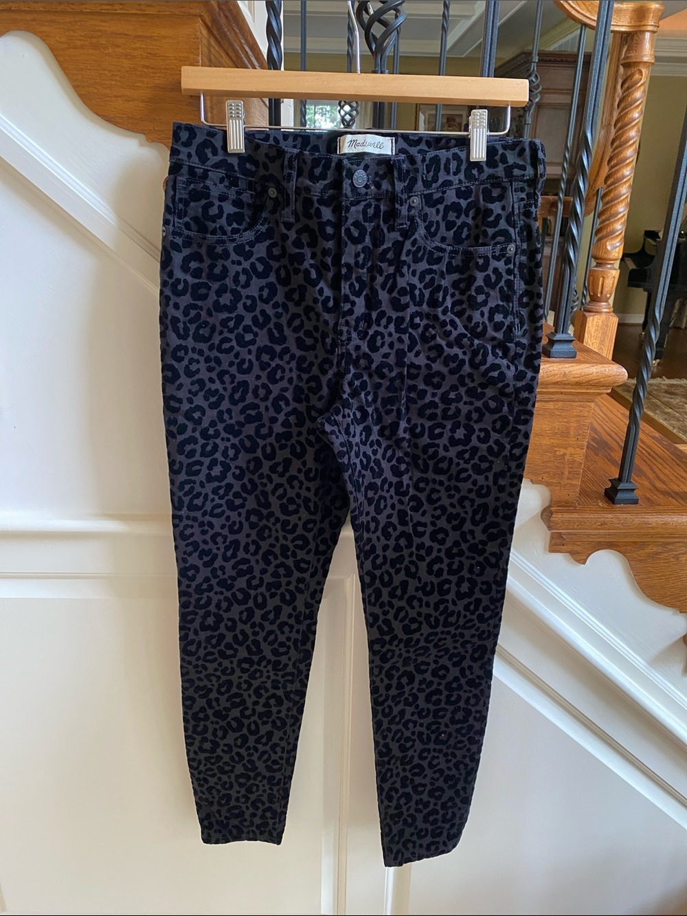 MADEWELL Animal Print 9” Mid-rise Skinny Pants